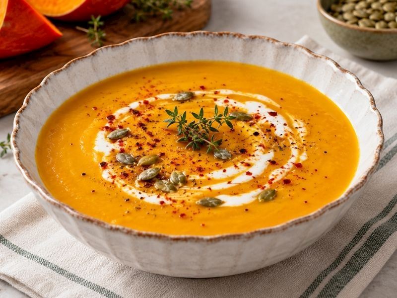 Fırınlanmış Bal Kabağı Çorbası Tarifi