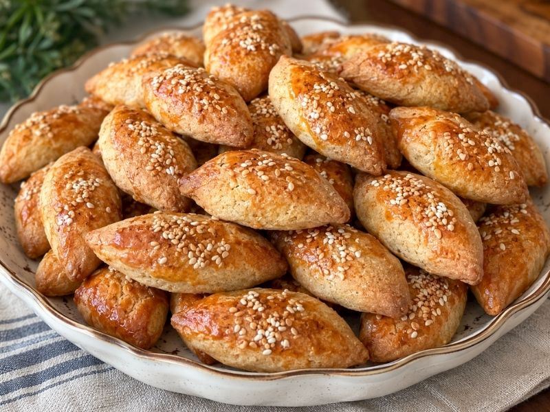 Köz Patlıcanlı Kaşarlı Mini Poğaça Tarifi