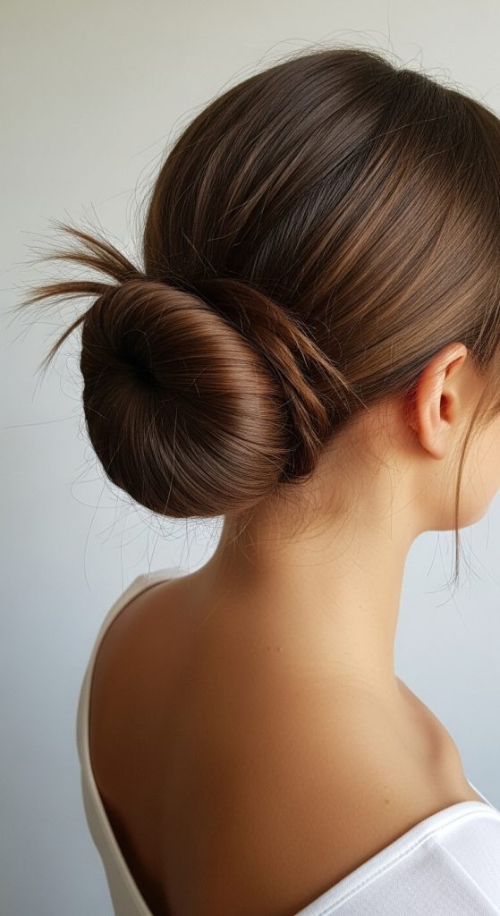 Saçaklı Ense Topuzu Saç Modeli
