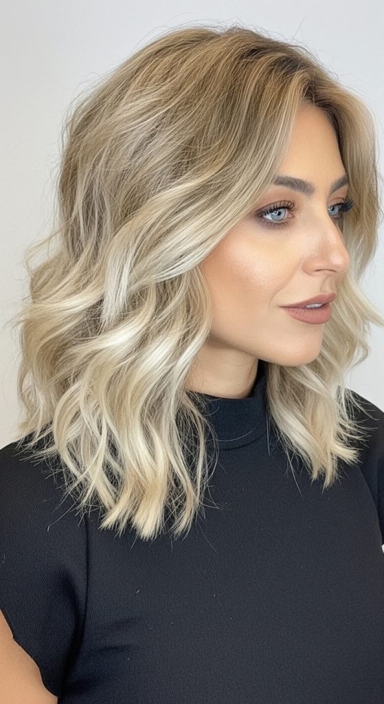 Düz Kesim Dalgalı Saç Modeli