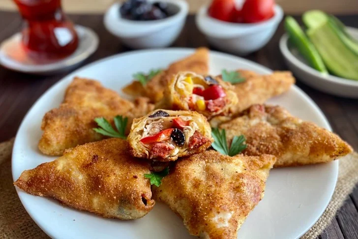 Kırmızı biberli kahvaltı böreği tarifi