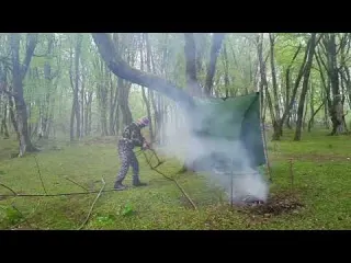 Camping in Heavy Rain Thunderstorm Survival in the Wild
