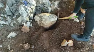 The moment of unearthing an ancient Roman treasure