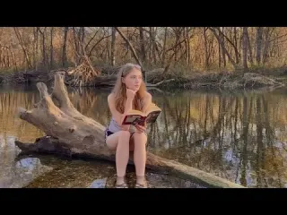 reject modernity read a book in the woods