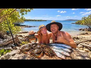 VLOG Catching Cooking Mud Crabs Salmon in the