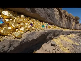 Oh wow that s awesome digging gold nuggets at mountain