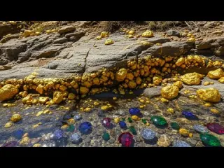 Wow amazing digging gold treasure and found gemstones at