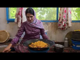 Village Lifestyle Iran Amazing Bread Baking Traditional
