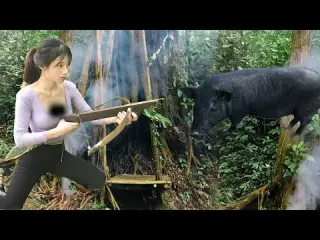 Hunting wild boar with crossbow Build safe haven at the