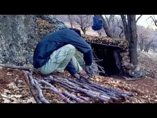 Build a stone house as a hiding place Survive through the