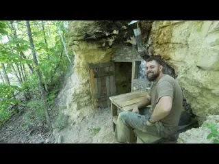 Hidden Cave Cabin by the River Solo Wilderness Night ASMR