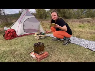 Solo River Camp Cooking on a Mini Stove Unexpected Guests