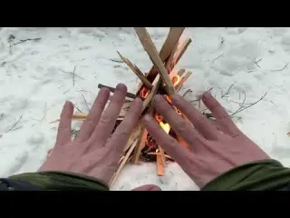 Surviving Under Deep Snow at 15 C Digging a Snow Shelter