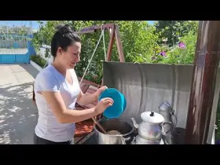 KUZİNE SOBADA ETLİ KEŞKEK NASIL YAPILIR