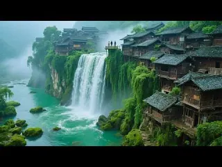 Walking Through China s Impossible Cliff Side Waterfall