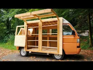 Man Builds Amazing DIY Camping Caravan On Mini Truck by