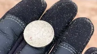 Kazakh coin with Metal Detector in Asia Treasure Hunting on