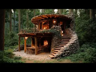 Days Building A Permanent Bushcraft Shelter Wooden