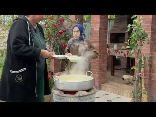 Grandma Cooking Traditional Azerbaijani Khinkali Delicious