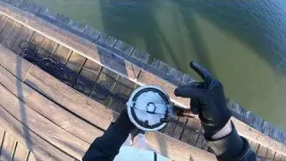 Pesca Magnética Tirando facas e outras coisas do fundo da