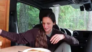 Cozy Van Camping by the River Slow Day at Camp
