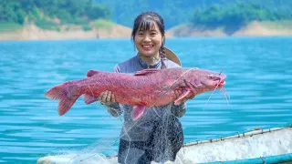 Testing My New Fishing Net Fish Panic in the Waves