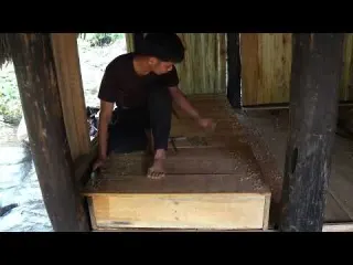 Building a Wooden Bed with a Waterfall View Journey of