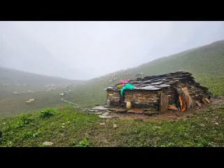 Real Nepali Mountain Village Life During the Heavy Rain