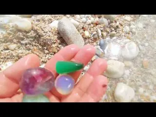 Crystal hunting People picked up a lot of crystal balls to