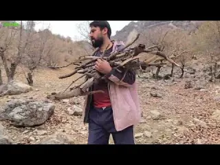 A hard nomadic day collecting firewood and cooking