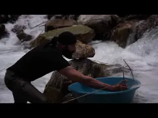 Super Fishing Technique in the Creek Derede Süper Balık Avı