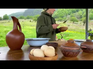 Mountain Nettles Leaves Harvesting and Cooking a Simple