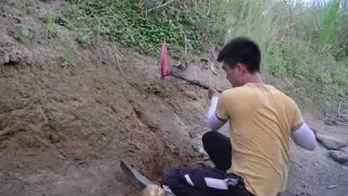 It s really lucky to find underground treasure under the