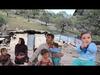 Siblings meeting in the mountain house dehzir