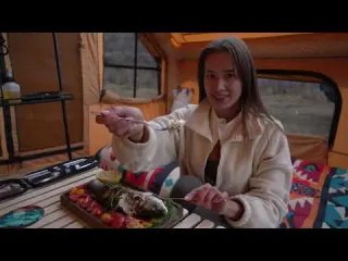 Solo Camping in a Luxurious Inflatable Hot Tent Relaxing
