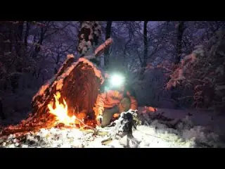 Extreme Winter Survival in the Snow 2 Day s Alone at 14 C