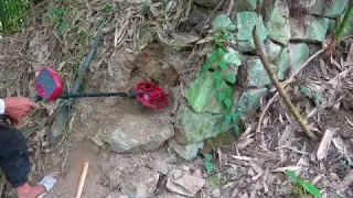 The treasure hunter s luck burst the tent and dug up a