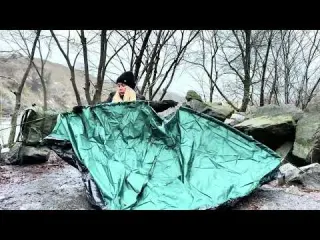 Cold Nights Hot Food Solo Winter Camping Ice Fishing