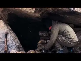 Alone in a Horrific Blizzard Building a Stone House to