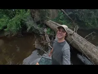 Massive Log Jam Collects Treasures at the River Bottom