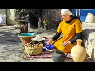 Iranian Village Life Traditional Cooking Donkey Riding by