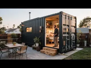 Man Builds Amazing DIY Tiny Home Inside a CONTAINER by