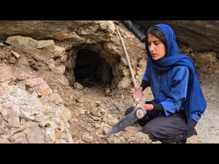 The hard life of cave women rebuilding a cave to survive