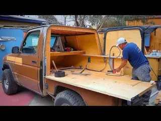 Man Builds Expandable 4x4 Truck Camper Start to Finish by