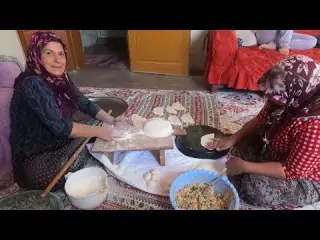 KÖYDE KAYA ÜZERİNDE LEZZETLİ ISPANAKLI GÖZLEME YEMEĞİ NENEM