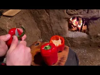 Building a Secret Extreme Survival Shelter Inside a Giant