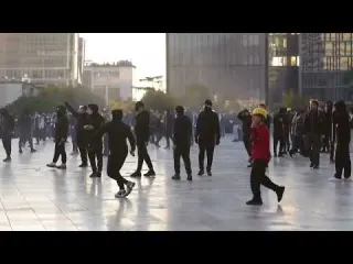 Anti government protesters and riot police clash in Albania
