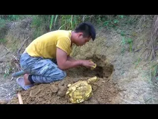 Find a treasure gathering place in the wilderness and make