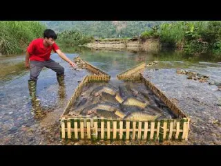 Using rudimentary fishing techniques Lam managed to haul in