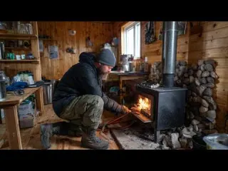 Man Builds ONE YEAR LOG CABIN Deep in the Forest Start to